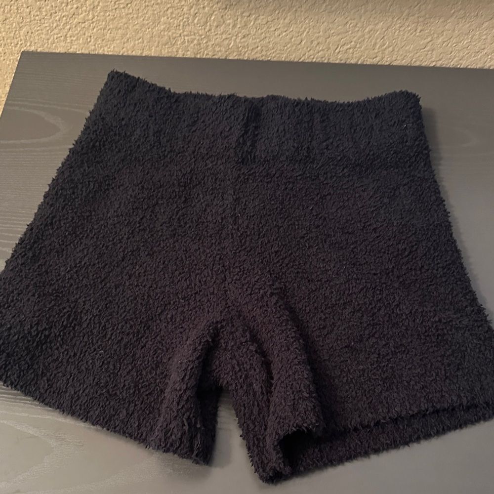 SKIMS Black Cozy Sherpa Fleece Women's Sleep Shorts